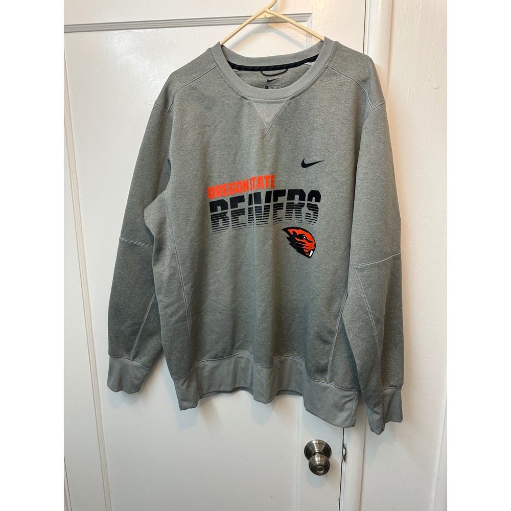 Nike‎ Oregon State Beavers Sweatshirt Mens XL Gray Crewneck NCAA Fleece Pullover